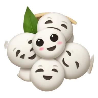 idli with a happy emoji. sticker