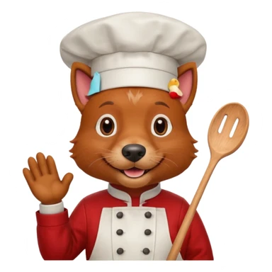 chef red dog sticker