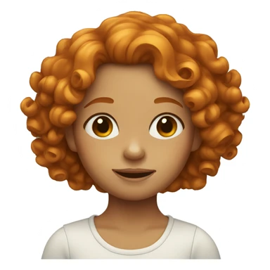 Ginger girl with curly hair sticker