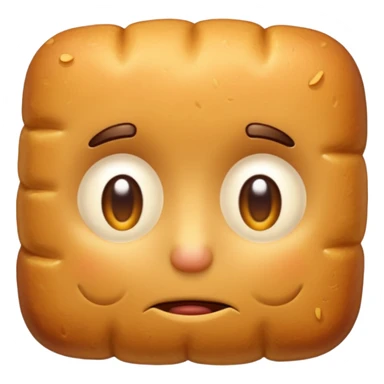 an exhausted tater tot, lying flat, droopy eyes, simple emoji style sticker