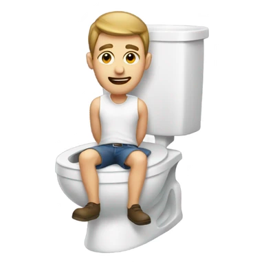 Man on a toilet  sticker