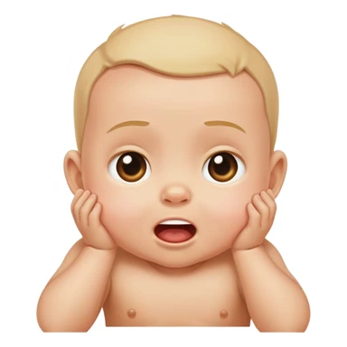 Whining, happy, baby  sticker