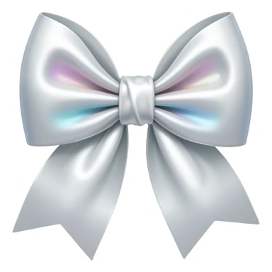 white satin bow sticker
