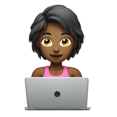 muscular girl with laptop sticker