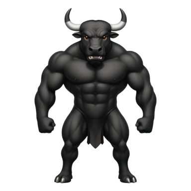 Black bull sticker