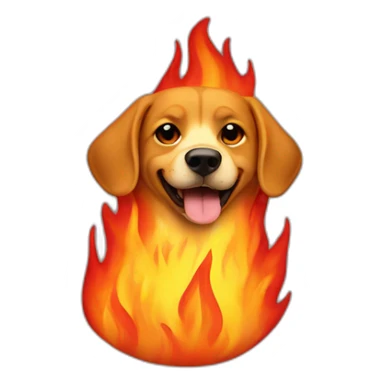 Everything is fine dog surrounded by fire sticker