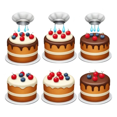 the process of cooking cake sticker