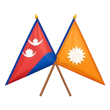 Nepal flag like orange colour flag sticker