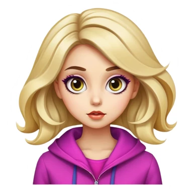 Pretty stylish anime character, real life, big eyes, cute, gorgeous hair, full body, stylish clothing, lady, young, romantic, colorful, detailed, cool design sticker