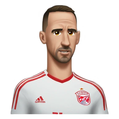 Ribery with scars sticker