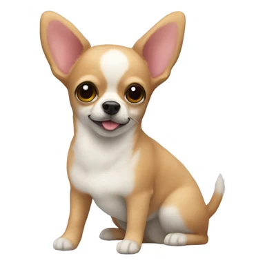 Stuffed animal half bunny and half chihuahua  sticker