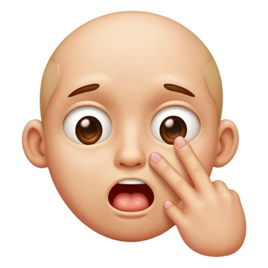 Drooling face with two fingers pulling up sticker