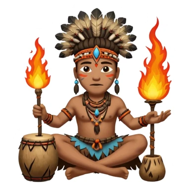 SHAMAN DRUM FIRE sticker