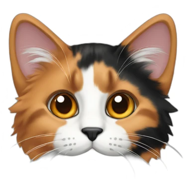 Calico cat with orange black and white fur sticker