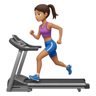 Gym brunette girl tan treadmill sticker