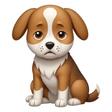 Un perro con frío  sticker