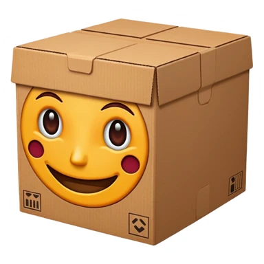 aesthetic emoji of an Amazon prime box. The box is wine color sticker