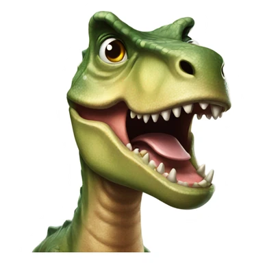Dino flipping you off sticker