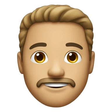 "Hi AI, please create an emoji with a goatee. It should have a friendly, smiling face and a small, stylish goatee on the chin. Thanks!" sticker