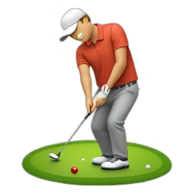 emoji of man playing golf sticker