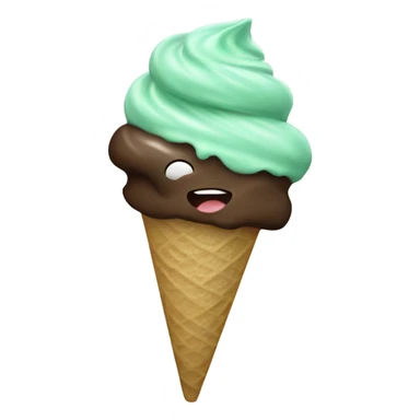 Mint chocolate chip ice cream  sticker