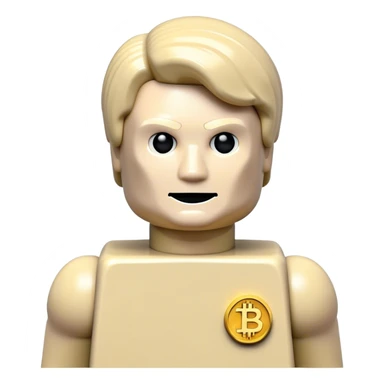 hackeur lego homme bitcoin sticker