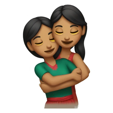 Hugging  Mexican sisters sticker