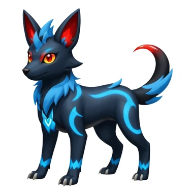 Luxray-Zeraora-Manectric-Umbreon-Houndoom-Pokémon-Fakémon-hybrid-creature sticker