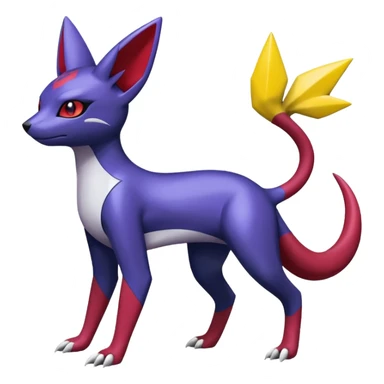 Sneasel-Zangoose-Genesect-Umbreon-fusion-hybrid, full body sticker