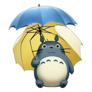 Totoro with umbrella sticker