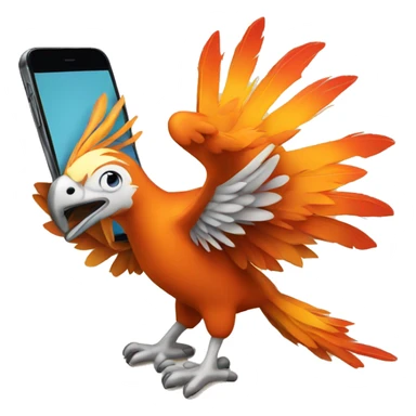 phoenix with an smartphone sticker