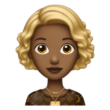 girl with louis vuitton clothing sticker