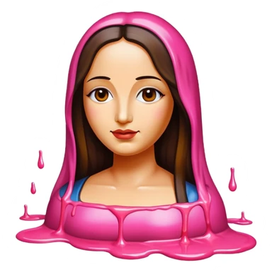  SPAM meat melted pink dripping sauce Monalisa sticker