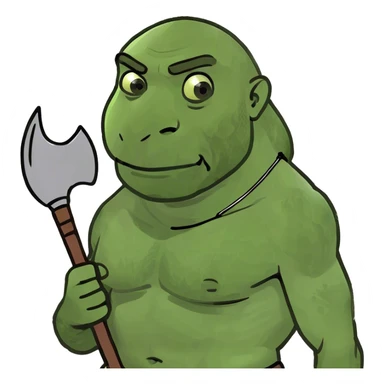 Bald caveman sticker