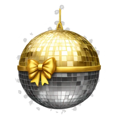 mirrorball with a bow  sticker