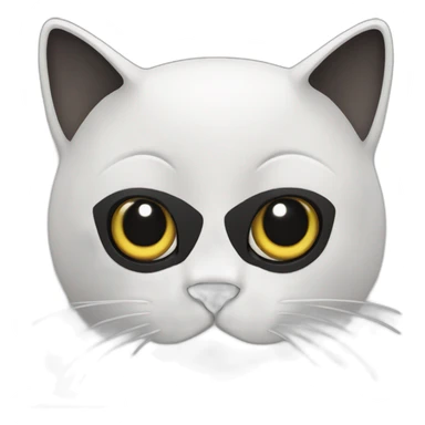 black cat with triangle eyes sticker