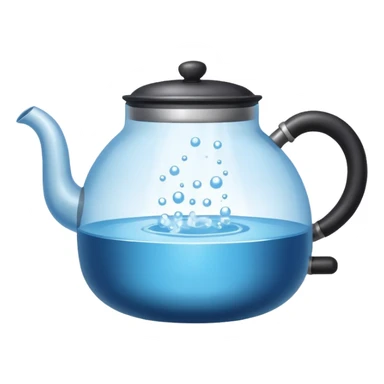 a small pot or kettle filled with water placed on fire, the water is boiling intensely with visible steam and bubbles rising, bright lighting, clean white background



 sticker