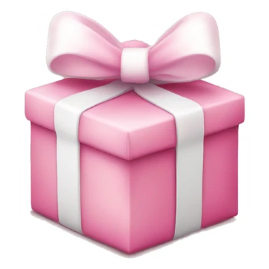cute pink christmas gift with white bow sticker
