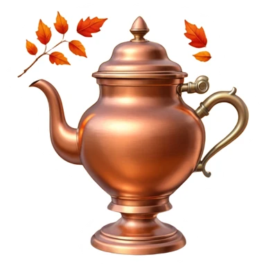 The samovar and autumn sticker