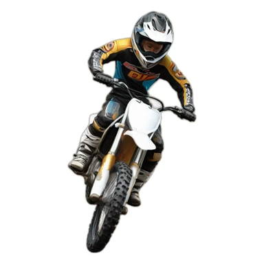 Dirt bike on one wheel sticker