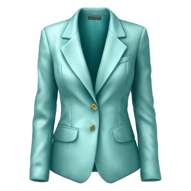 Hyper Realistic isolated velvet light robins egg blue feminine blazer jacket. sticker