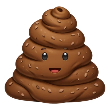 Poop with no face  sticker