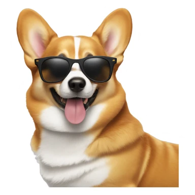 Corgi wearing sunglasses  sticker