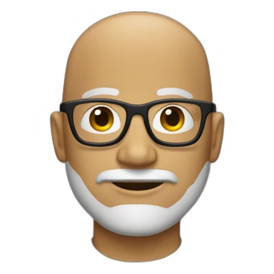 bald man with glasses and light beard sticker