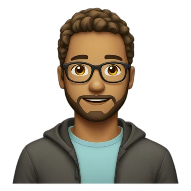  YOUNG MAN BEARED  WITH GLASSES sticker