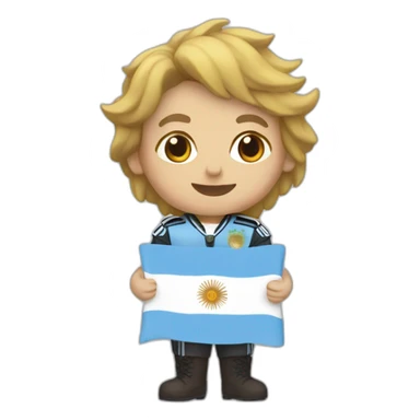 gracias with argentina's flag sticker