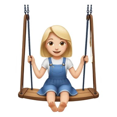 Swing, swing-board with  girl sticker