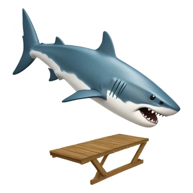 Shark doing a back flip off a diving board  sticker
