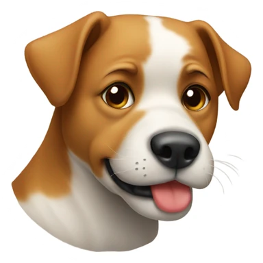 dog kissing  sticker