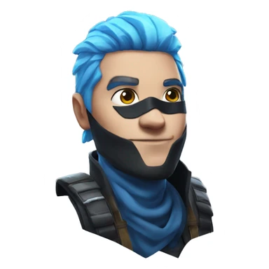 ninja (the Fortnite streamer) with blue hair sticker